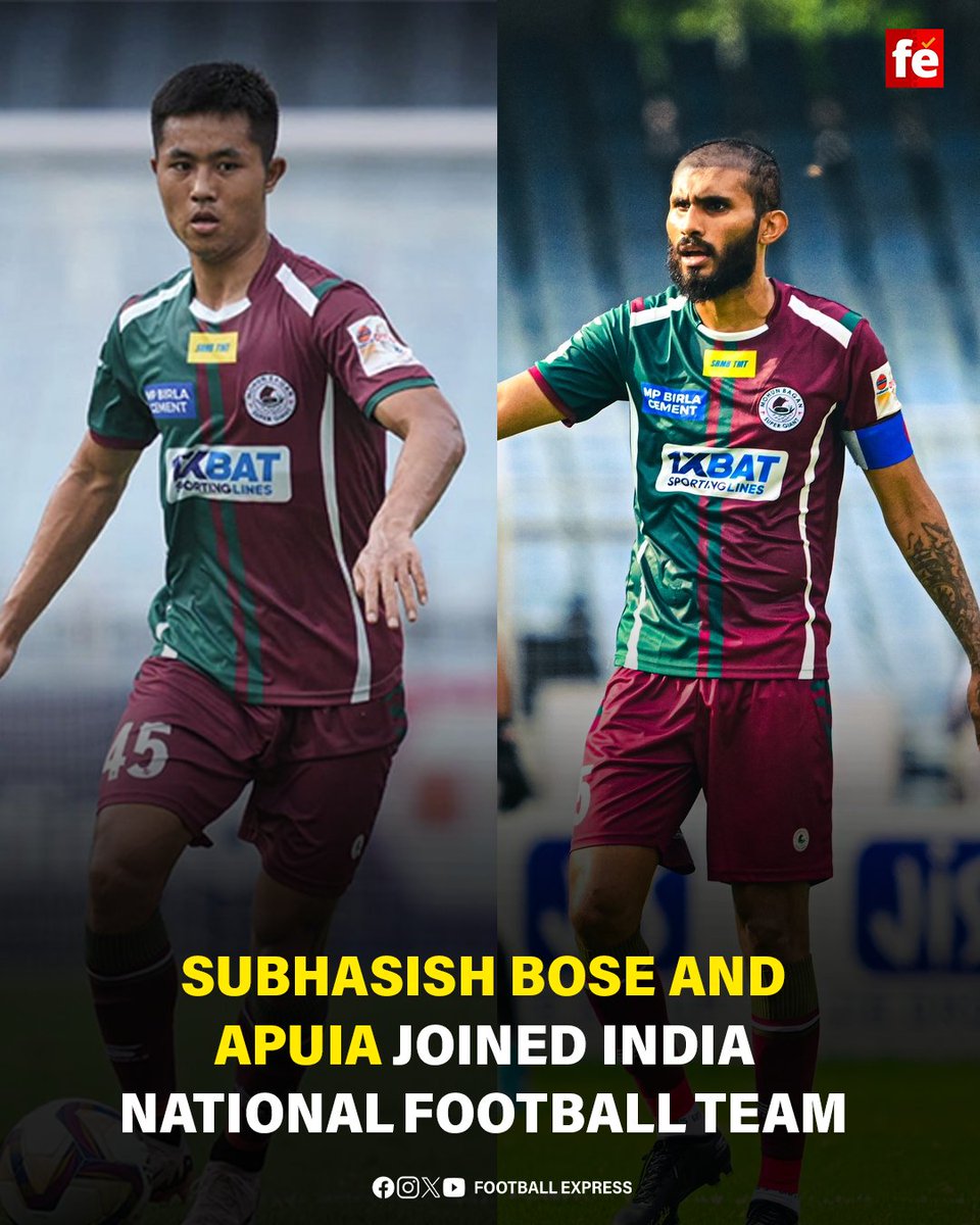 FExpressIndia's tweet image. Subhasish Bose and Lalengmawia Ralte (Apuia) have joined the India National Football Team 🇮🇳

#IndianFootball #BlueTigers #NationalDuty #SubhasishBose #Apuia #FootballExpress