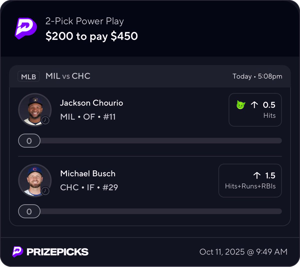 LevsLocks's tweet image. MLB POTD 🚨 If my parlay hits and we go BACK TO BACK TO BACK, I’ll send $50 via Cash App to one lucky person who likes and retweets this tweet! 🔥 Must like and retweet to enter. Let’s eat! 🍽️
#MLB #PrizePicks #Betting