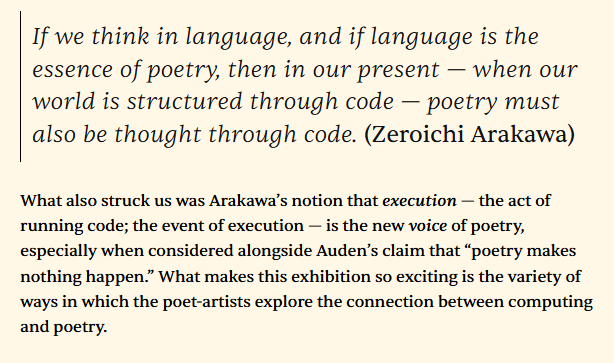 NORIWTS's tweet image. If the code is executed then there is a fact that it runs and it means in a certain way. If it has a meaning then the code can have poetic expression. We would like to read how the developers wanted to create the platforms, the archiving system, the apps. This was well shown from…
