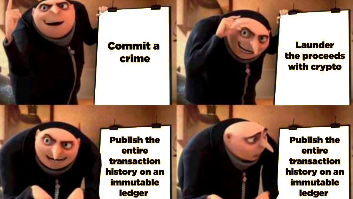 Nioexchange's tweet image. The genius of a &apos;crypto criminal&apos; explained:

#CryptoHumor #CryptoMemes