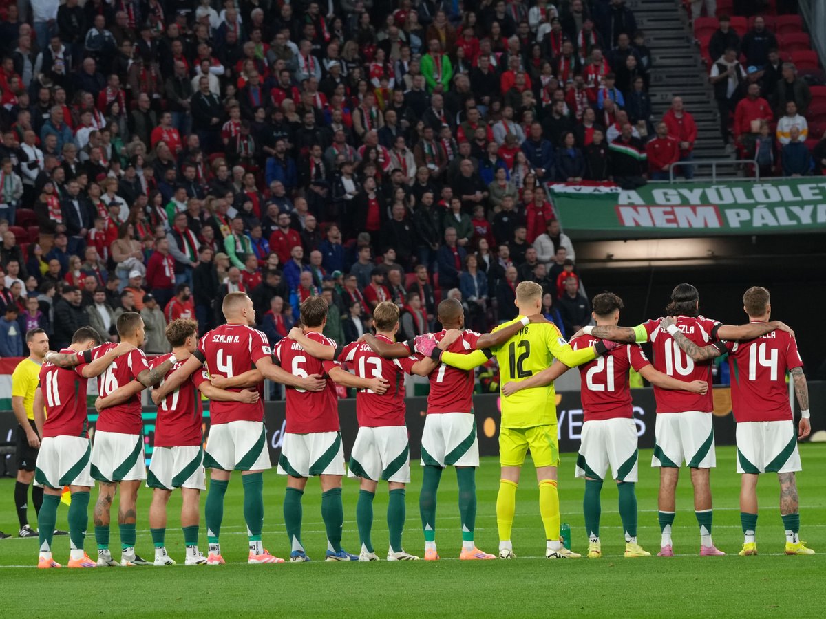 MLSZhivatalos's tweet image. Az első félidőben nem született gól Örményország ellen. A második játékrész hamarosan kezdődik.
🇭🇺 0- 0 🇦🇲
#HUNARM #csakegyutt #magyarok