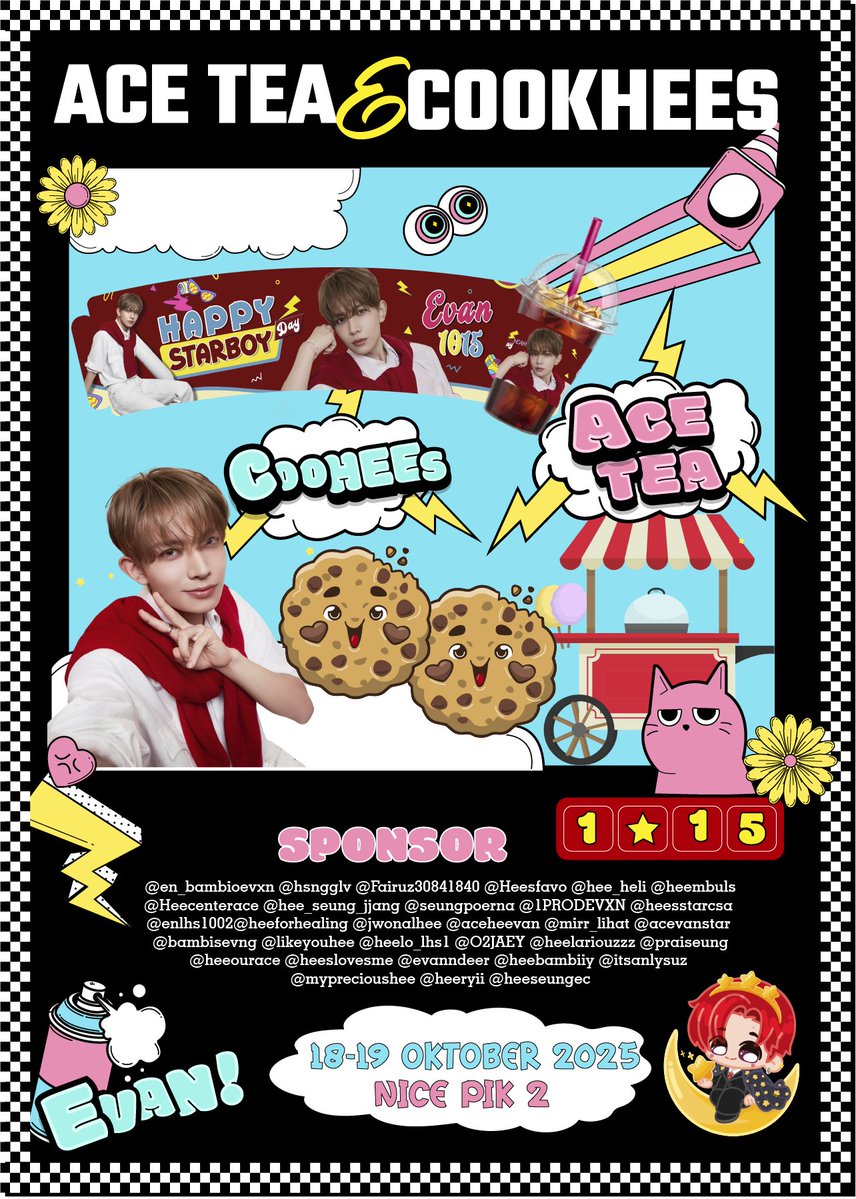 LEEHEESEUNG_INA's tweet image. Crown 𝒐𝒇 𝒕𝒉𝒆 𝑪𝑶𝑺𝑴𝑶𝑺
------☆
The Starboy’s  #HEESEUNG landing turning  #SectorK2025 hotter than the sun! and what better way to cool down than with a cup of ACE TEA and some sweet COOKHEES?💫

Grab yours
📍 Location: Area NICE PIK 2 
📅 Period: 18–19 October 2025

Huge…