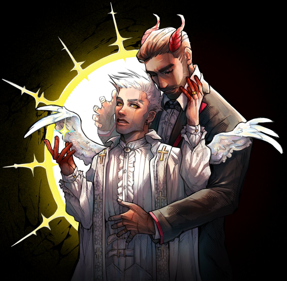 aniołek i diabełek  👼👿
buziaki dla @avenswifeza pomoc 😗
#revggart #morwin