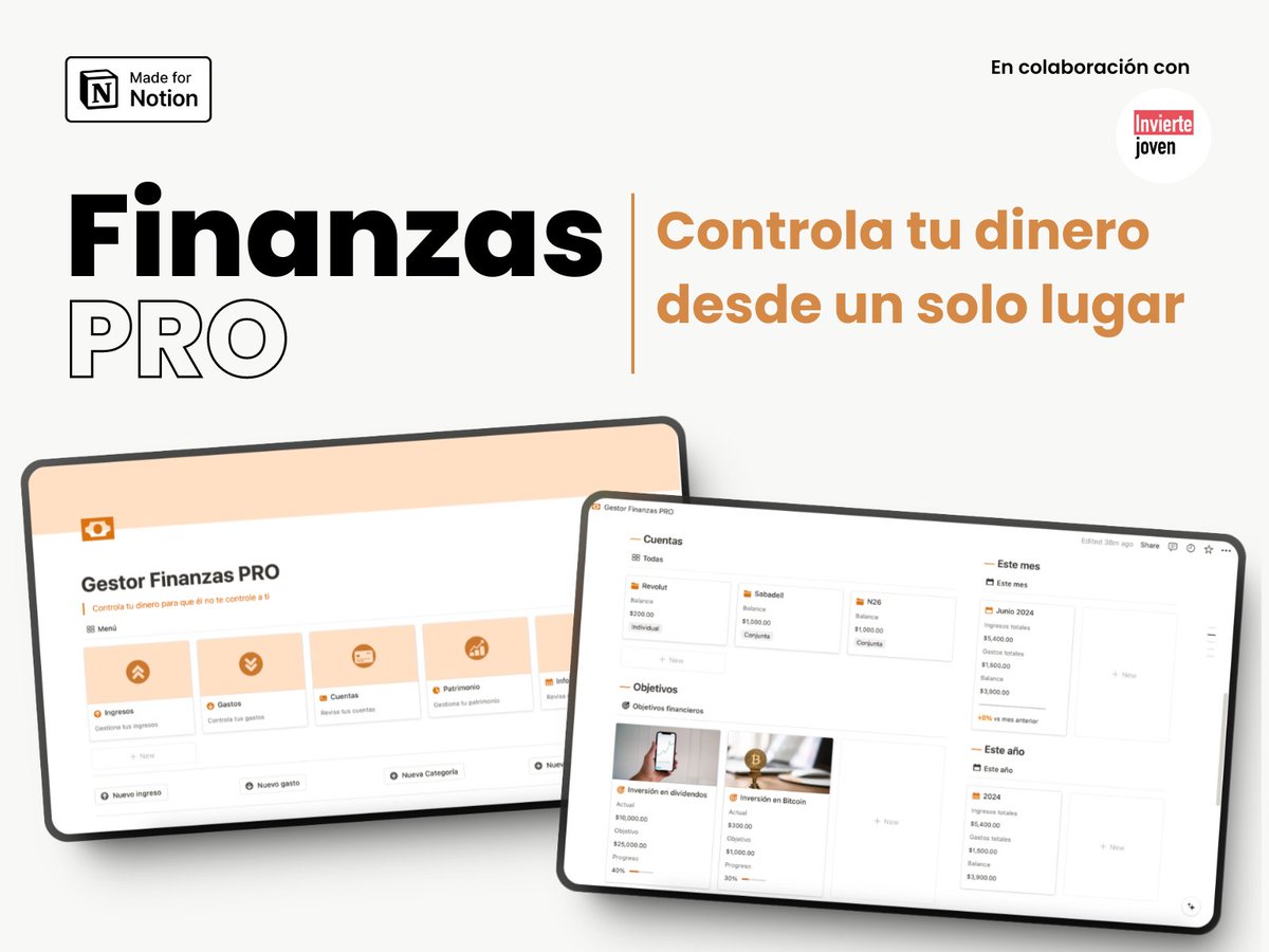 notion_adicta's tweet image. 😫 ¡Durante años, llevar un registro de mis gastos mensuales en Excel era una tarea pesada!
🖤 Pero gracias a Notion, eso cambió.
→ Ahora, gestiono mis finanzas de manera eficaz y visual, si tu también quieres comenta “finanzas” y te mandaré el link por DM