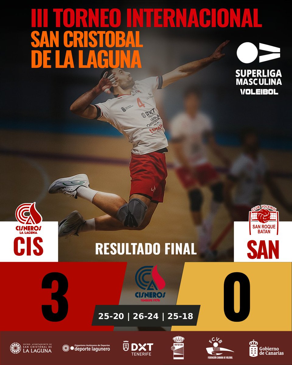 ¡¡𝐅𝐈𝐍𝐀𝐀𝐀𝐋ⵑⵑ 🤩 Ganamos y mañana jugaremos la final 🏐🏆

👉 Victoria 3⃣-0⃣ frente al <a href="/voleysanroque/">Club Voleibol San Roque - Batán</a> ✅

¡𝙴𝚂𝚃𝙾 𝙽𝙾 𝙿𝙰𝚁𝙰! 🔛

#TENERIFEDespiertaEmociones 
#ActivaTuVida 
#DXTenerife 
#deportelagunero