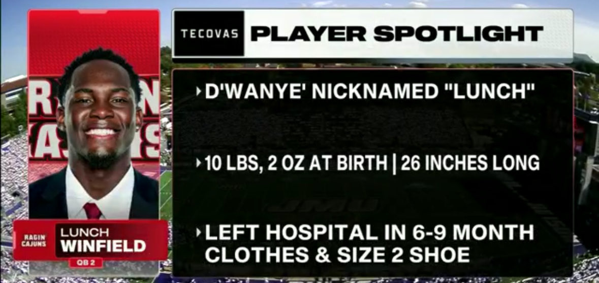 There’s big fellas. There’s units.  

Then there’s dudes literally named Lunch