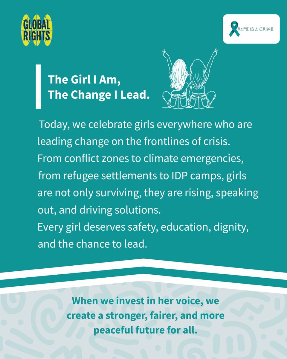 The Girl I Am, The Change I Lead

Today, we celebrate every girl in every corner of the world, who dares to dream, to speak up, and to lead. From classrooms to communities, from refugee camps to city streets, girls are not just part of the story , they’re writing it.

In the face