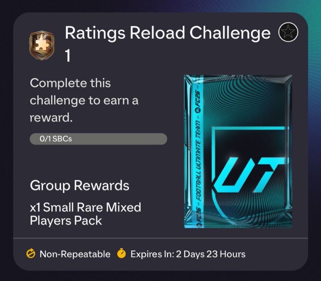 توفر تحدي جديد يعطي بكج 6 لاعبين نادرين ✅🔥

- يستاهل تسويه ورني مين جاك 🤔🫵🏻