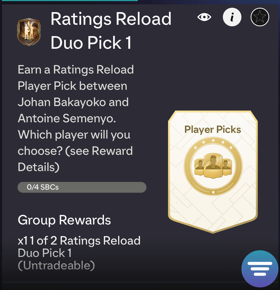 BPMnerd's tweet image. NEW RATINGS RELOAD DUO PICK ⚒️
✨Complete this and you will get:
85 rated Balayoko or 85 rated Semenyo✅
But…
💎 Completing 83 rated squad you will get:
86 rated Schick ✅