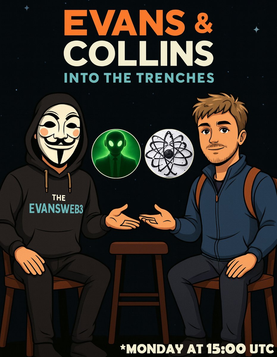 evansWeb3Dev's tweet image. Evans &amp;amp; Collins: Into the Trenches - Episode 4

This Monday we&apos;re back diving deep into @virtuals_io.
Guests this round:
🔹 WIRE (@717CapitalAI)
🔹 CPHY (@cyberphysicsai)

Yeah, the market&apos;s red, and that&apos;s exactly why you should join.
We&apos;re talking two solid, high-upside…