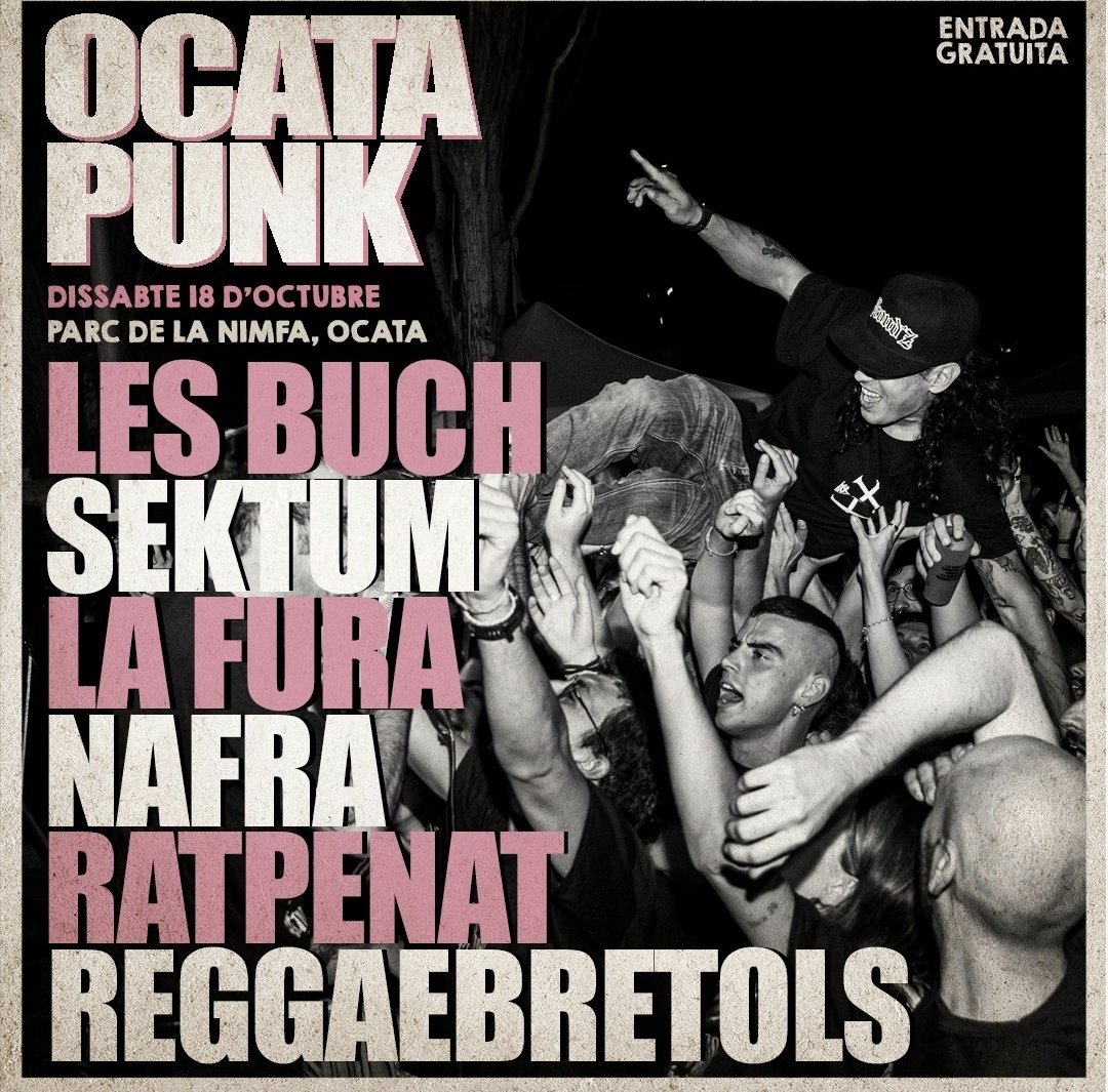 Canvis un altre cop al cartell del proper 18-O .
Revenja cauen del cartell  a causa d'una lesió d'un dels seus membres.Dessitgem no trigui en recuperar-se.
RATPENAT s'incorporen a la festa en el seu lloc 🔥🔥