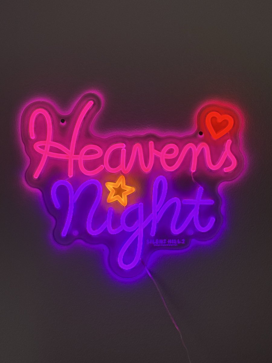 balefulspook's tweet photo. Excited to have finally received and hung up my Heaven’s Night sign! https://t.co/XGJAkKNAVp