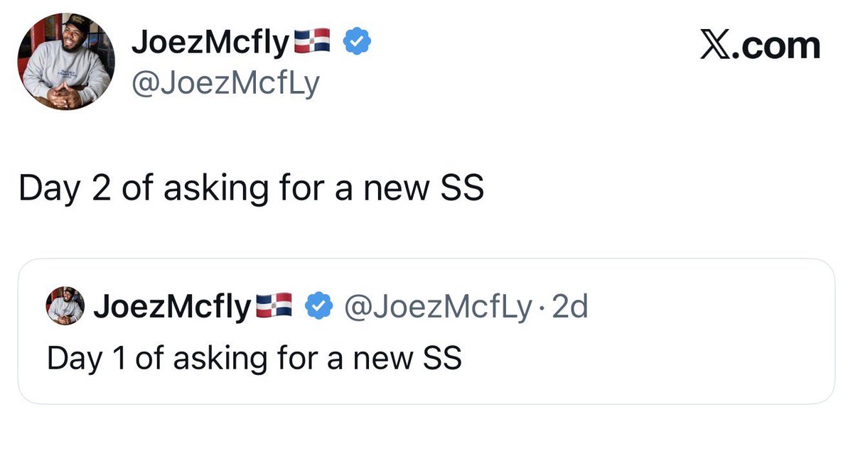 Day 3 of asking for a new SS