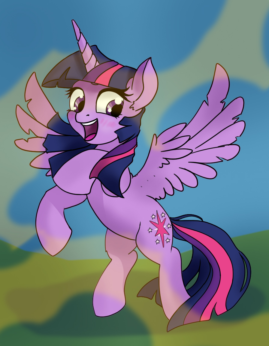 Second day of MLP airing celebration! Let's name it "season middle". And Twily so happy about her new wings. There will be long road before she become Princess of Friendship for all Equestria! And small picture from me for it. #mlpfim15years