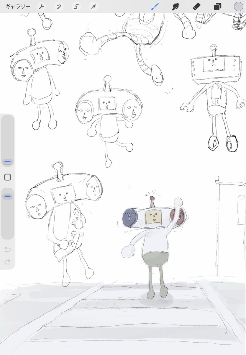 nianzep's tweet image. #塊魂
の絵です（╹◡╹）
オペオ、シンゴ、ニッケル