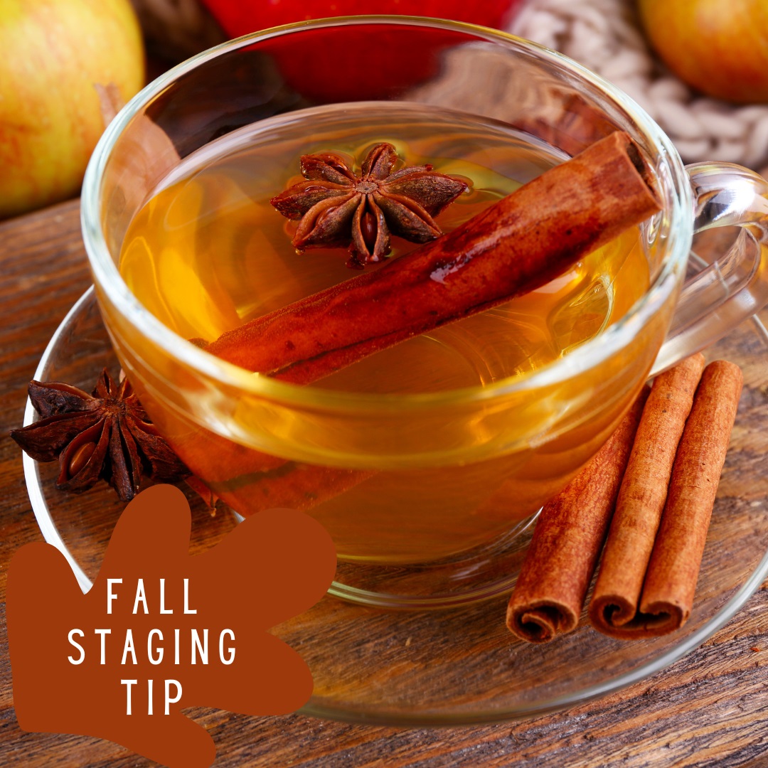 If selling your home this fall, brew up some hot apple cider just before you leave the house for a showing to fill your home with a festive scent.