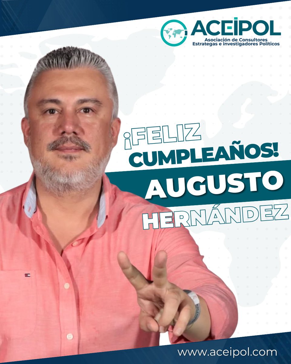 🎉 En #ACEIPOL celebramos el cumpleaños de nuestro socio <a href="/augusto_her/">Augusto Hernández</a>.

Reconocemos tu profesionalismo y pasión con la que contribuyes al crecimiento de la consultoría política en la región. 💪📊

¡Que este nuevo año te traiga más logros y momentos memorables! 🥳🎂