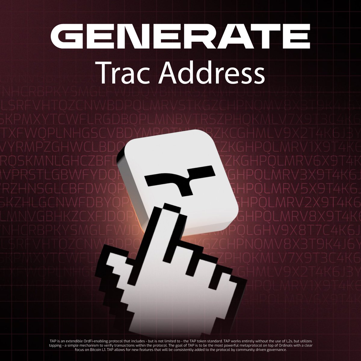 tap_protocol's tweet image. You can now create @TracNetwork addresses in TAP Wallet
(Chrome version 1.0.29)

You can also now register your new Trac address for Phase 1 of the $TNK claim at staking.tracvalidator.com

Trac address video tutorial below ⬇️