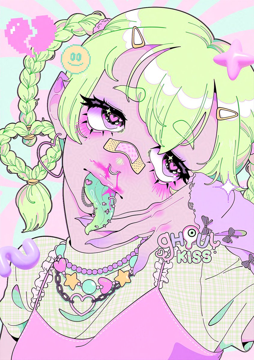 ghoulkiss's tweet photo. style practice~ 😋 

these will be new prints for MCM London @ table R-12 https://t.co/uYFIg2MPeh