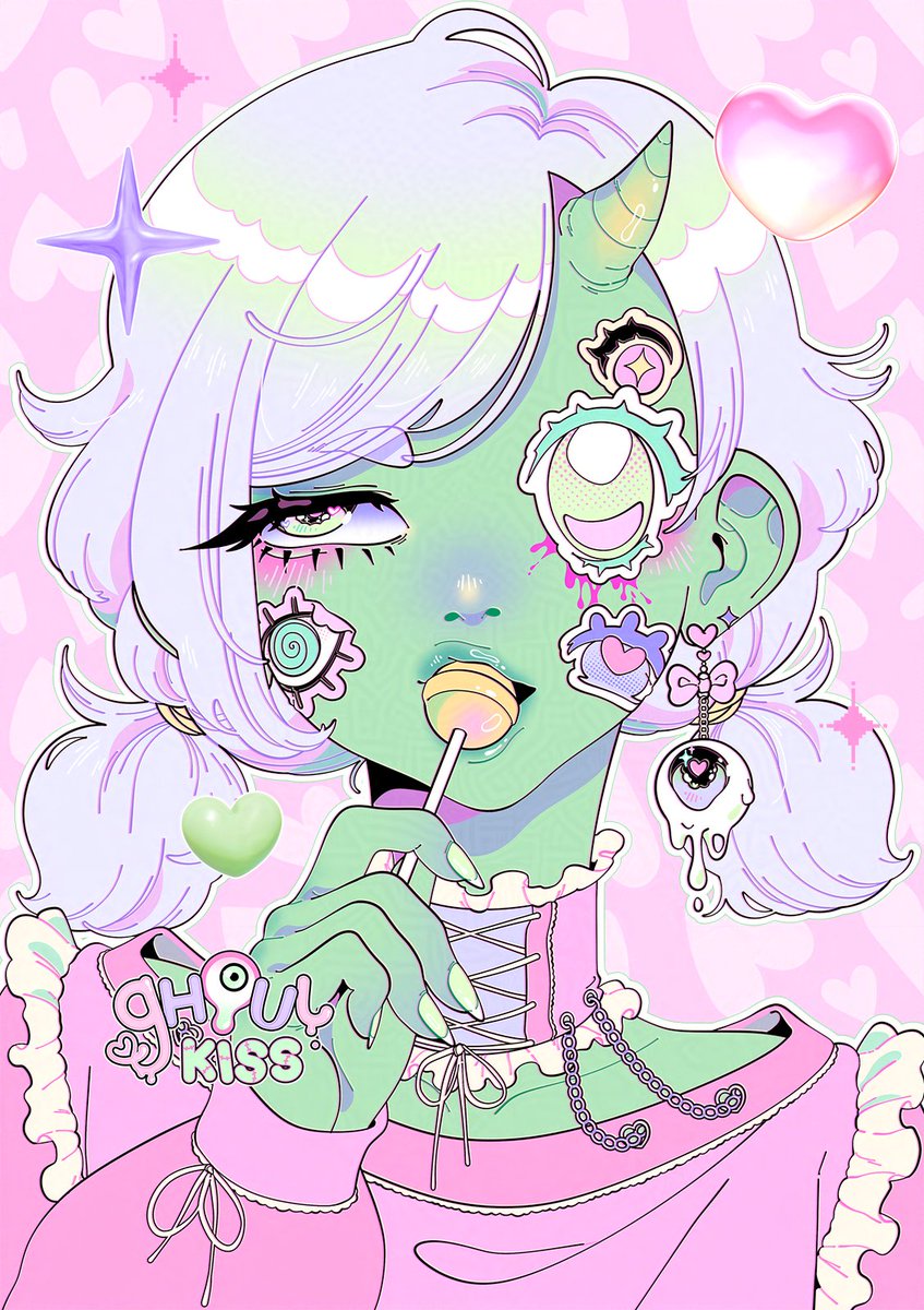 ghoulkiss's tweet photo. style practice~ 😋 

these will be new prints for MCM London @ table R-12 https://t.co/uYFIg2MPeh