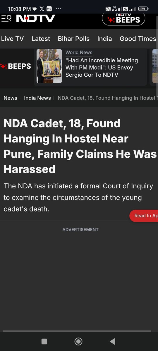 strive_d_Uplift's tweet image. Time to introspect.
The tragic loss of an NDA cadet isn’t just a personal tragedy — it’s a system failure.
Strict anti-ragging protocols, emotional safety audits &amp;amp; accountability are overdue.
@PMOIndia @DefenceMinIndia @NDA_Pune must act now.
#JusticeForCadet #StopRagging