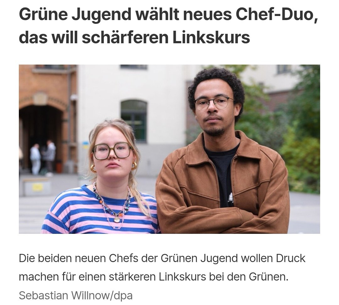 Ine_327's tweet image. Genau so stelle ich mir die Chefs der grünen Jugend vor. Voll kompetent und vertrauenswürdig🤡, voll aggressiver Ideologie. Die schauen schon so bockig. Die wollen bestimmt mehr Klima und mehr Migration.
Na dann auf geht's..⬇️ #GrueneRausausdenParlamenten