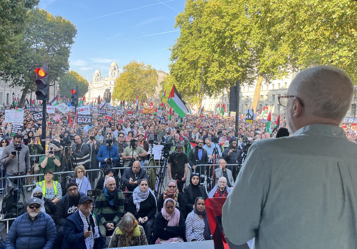 jeremycorbyn's tweet image. A ceasefire is respite. It is not justice. 

We are a global movement for Palestine, and we are never ever going away.