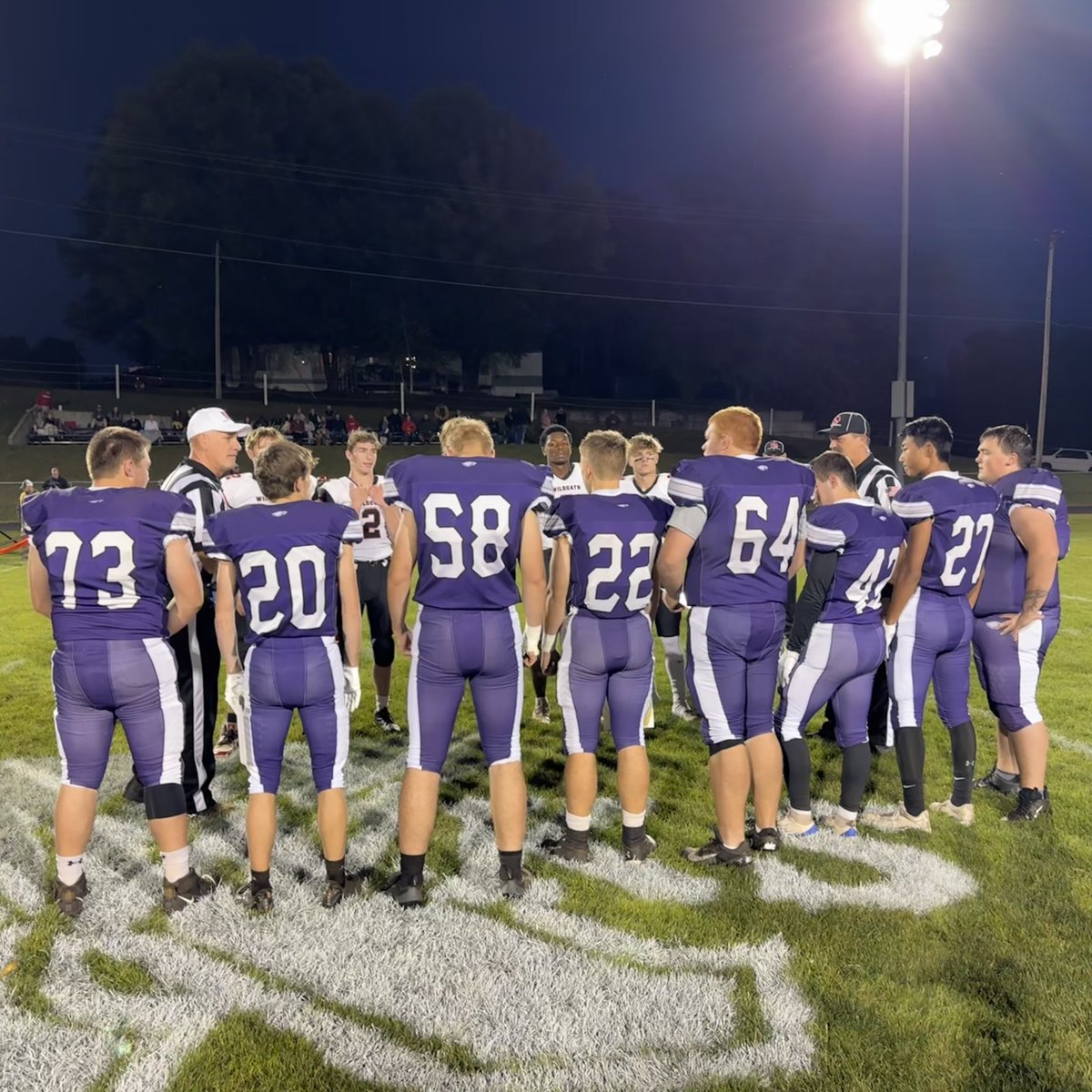 GoKeeHawks's tweet photo. The Kee Hawks picked up a big 52-36 win last night on Senior Night! Before the game, Kee and Central City came together for Iowa Officials Appreciation Week. Thank you to the officials who make every game possible. https://t.co/GeY02kR2zR