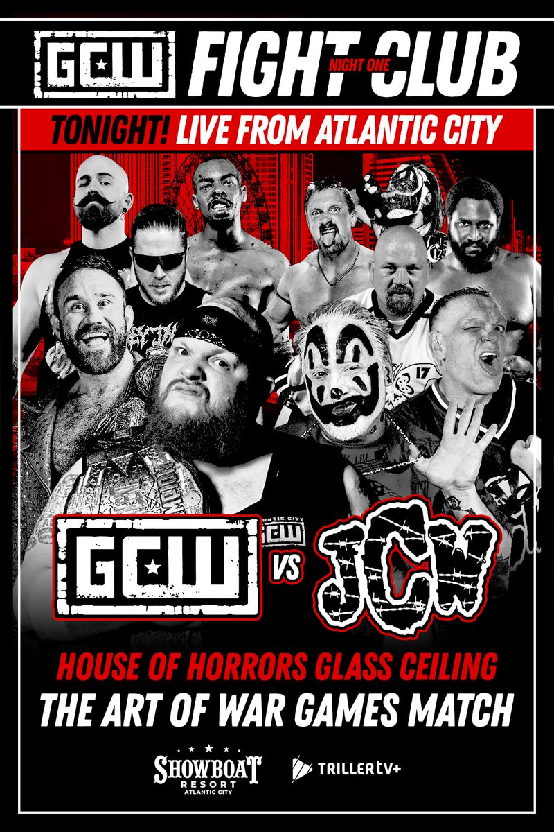*BREAKING*

Tonite's Art of War Games Match has just gotten a little more ultraviolent...

For the first time, the Art of War Games Double Steel Cage Match will take place under the GLASS CEILING and within the HOUSE OF HORRORS!

watch LIVE at 8PM on <a href="/Triller_TV/">TrillerTV</a>+