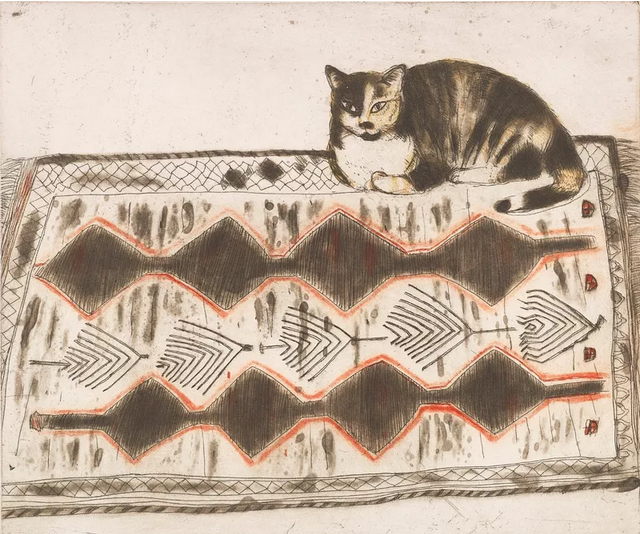 MenschOhneMusil's tweet image. Elizabeth #Blackadder- Kikko on a Rug (2003).