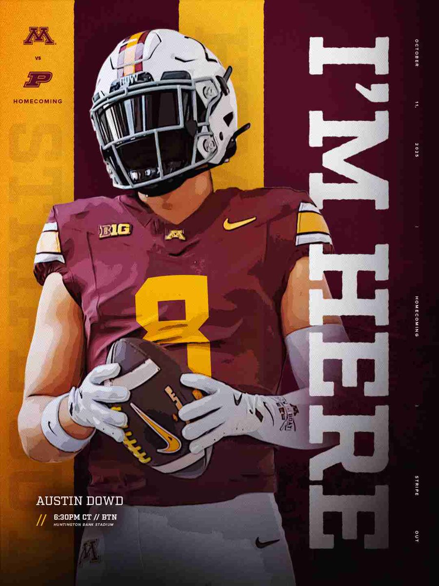 AustinDowd_20's tweet image. Thank you @GopherFootball for the awesome graphic! I’m excited to be here! @CoachKoehler @Coach_KJohnson_ @mchristensenbv @bvhsfootball