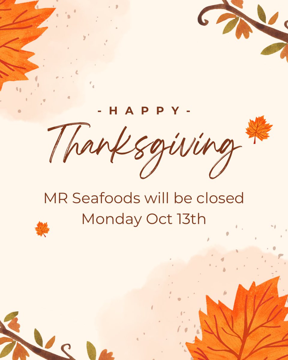 Happy Thanksgiving from all of us at MR Seafoods! Have a great weekend! #pei #peithanksgiving #buylocalpei