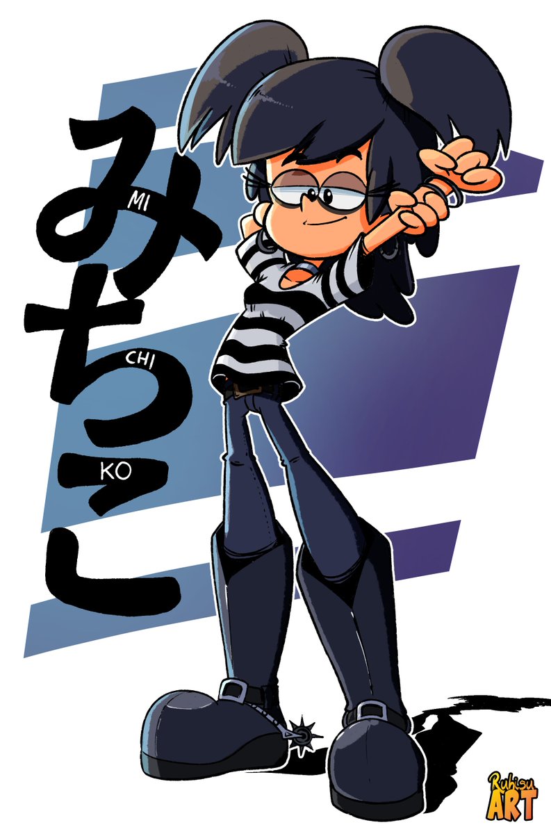 RuhisuART's tweet image. OKAY... Michiko&apos;s design by @Neverhumanman goes really hard :D

#TheLoudHouse #Nickelodeon #originalcharacter #fanart