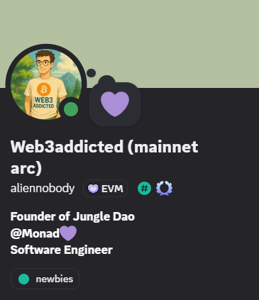 To everyone still rocking the Newbies role like me💜

We’re all on the same journey toward that Full Access role!

If you believe you truly deserve it, drop a comment below ⬇️

and tag your friends who also deserve the spotlight ✨

We’re all growing together with <a href="/monad/">Monad</a> 
Let’s
