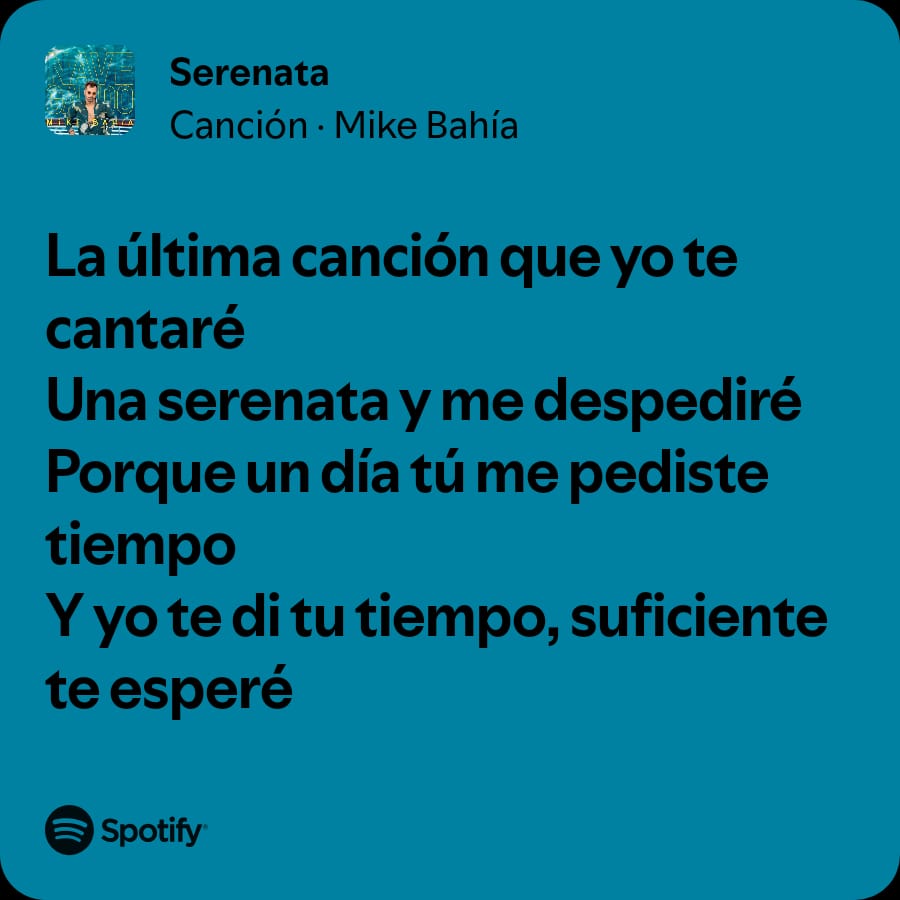 FrasesSpotify2's tweet photo. Serenata | Mike Bahía https://t.co/rhzxUYyfn1