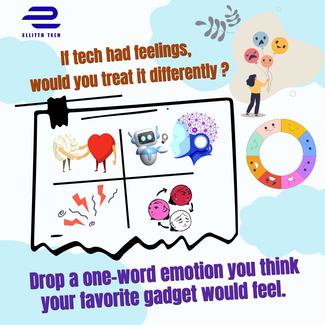 Ellitta_Tech's tweet image. What if tech had feelings? ❤️‍🔥🤖
Would your phone feel tired?
Would your AI feel proud?
Would your laptop sigh after another long day?
#AI #Future #TechThoughts