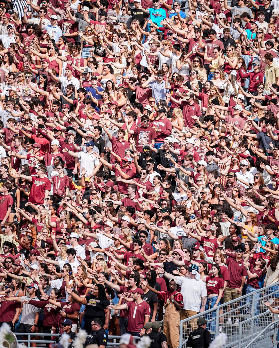 FSUFootball's tweet image. The Student Section always shows out at Doak 🍢 

#NoleFamily | #KeepCLIMBing | @americancampus