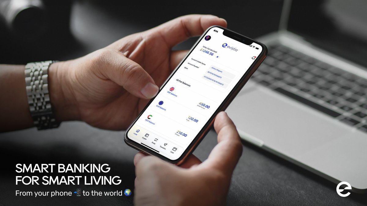 evistia's tweet image. Evistia #PersonalBanking makes life easier:

⚡ Pay bills, shop, send funds — instantly

💱 Manage 100+ assets in one app

🔔 Receive real-time alerts

🔒 Bank with advanced #BiometricSecurity

💬 It’s your money, your rules — backed by the technology you can trust.