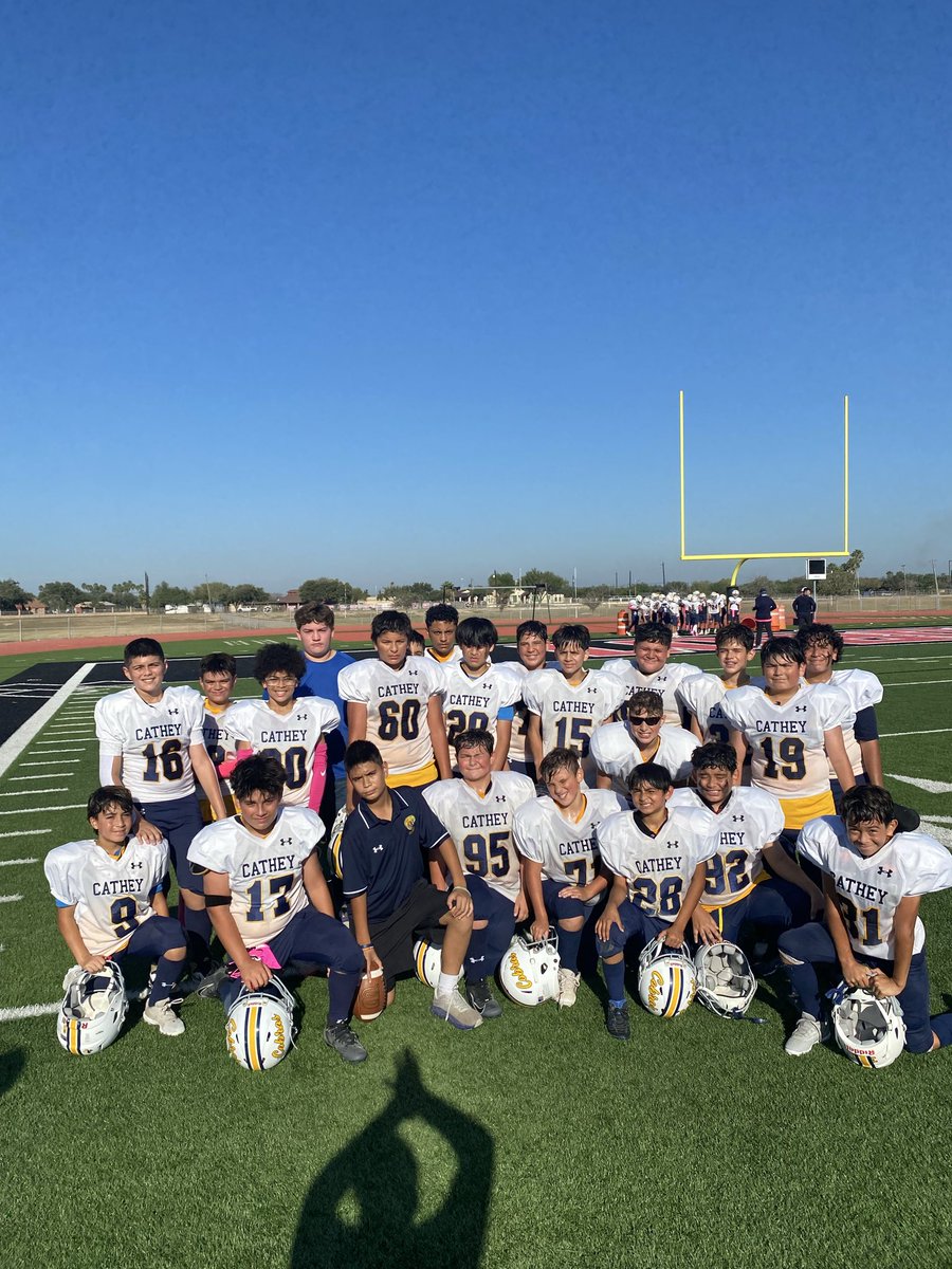 Athletics_CMS1's tweet photo. 🏈 Congratulations to our 7th Grade Football Teams! 🐍💪

Both squads came out strong this morning, earning dominant victories over Garcia Middle School!

Light Team: 26–0 Dark Team: 35–0

Our Cobras played with heart, discipline, and teamwork from start to finish. We’re proud of the way they represented Cathey on the field!💙💛 #ALLIN.