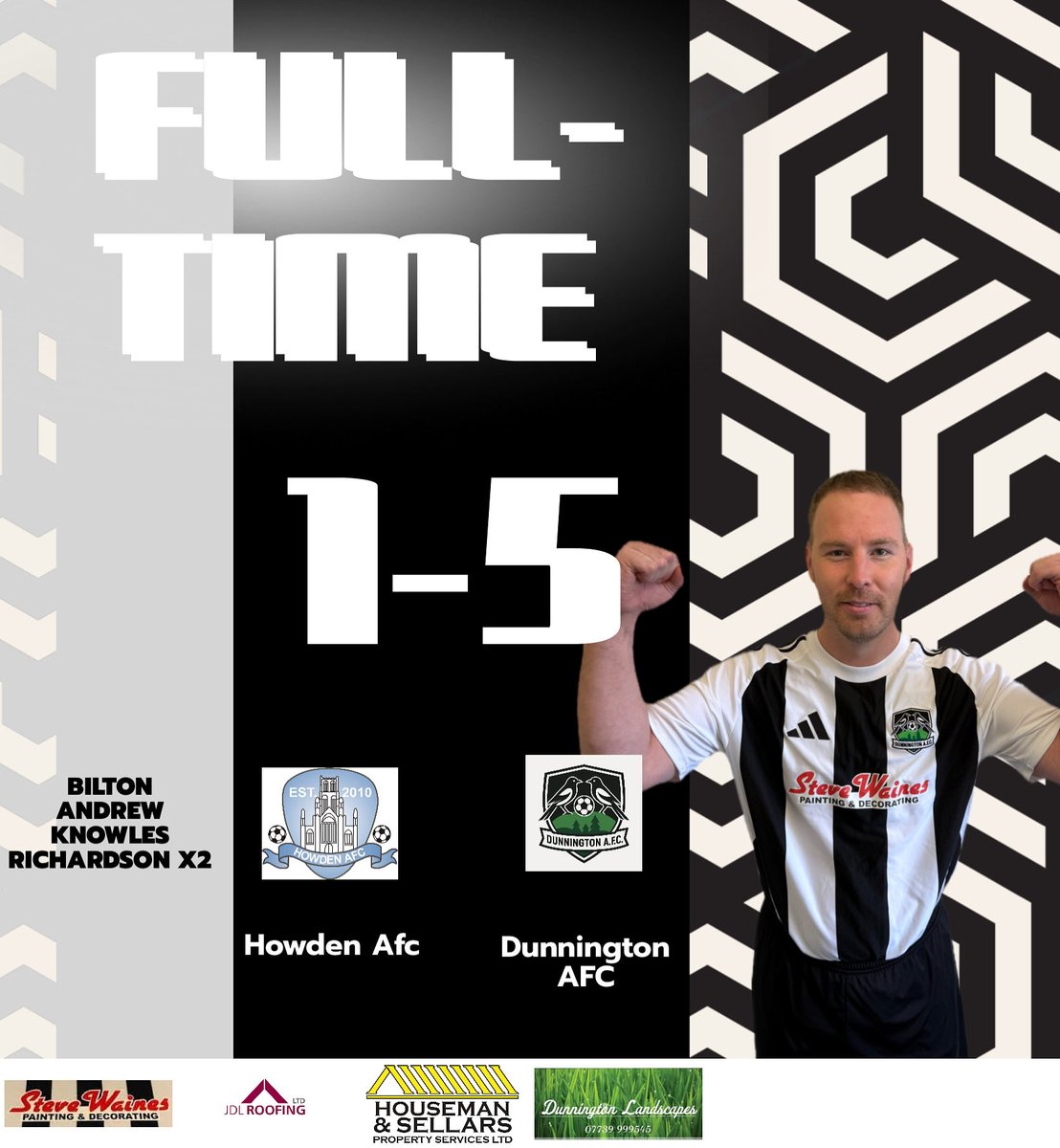 The first team fly through to the next round of the county cup this afternoon. Goals from Billo, Goose, Knowsley and somehow our veteran Jon boy also scored😱. We look forward to the next round now. #UTD #magpies 🖤🤍