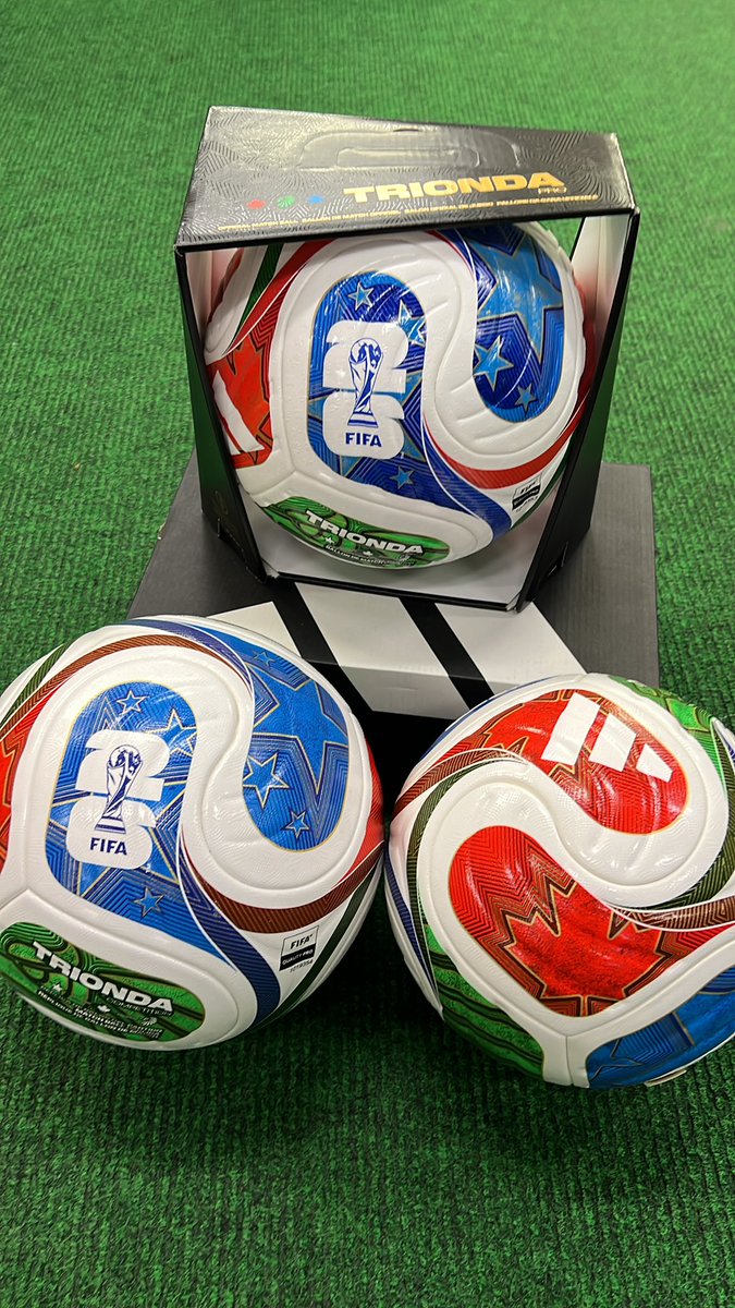 New World Cup 2026 Trionda Match Ball &amp; Competition Soccer Ball by Adidas Latest Arrival at North America Sports the Soccer Shop! Sizes 5 &amp; 4. Visit Us in Store Today! Questions? 604-299-1721 #WorldCup2026 #adidas #fifa #vancouver #bc #soccer #trionda #wc2026 #canada
