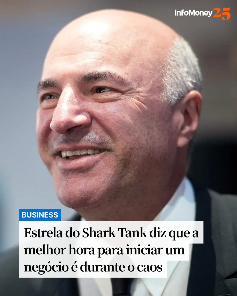 infomoney's tweet image. TAMBÉM RECONHECE QUE TARIFAÇO É UMA DOR DE CABEÇA E AUMENTA OS CUSTOS DE INSUMOS

Em entrevista para a Politico Magazine nesta segunda-feira (6), o investidor canadense Kevin O’Leary — estrela do programa Shark Tank — afirmou que “a melhor época para iniciar um negócio é no…