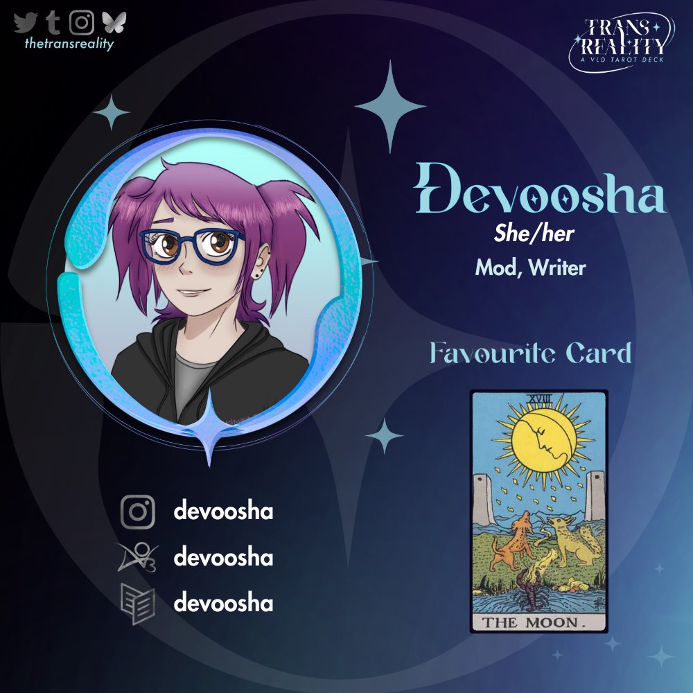 thetransreality's tweet image. 🌟 CONTRIBUTOR SPOTLIGHT 🌟

Greetings Galactic Wanderers! 💫

✨Come close, come near, the cards have something to show you. Gander at our mystical contributors...

Devoosha😍
@devoosha 
Jumping through galactic portals on the power of her stories...✨