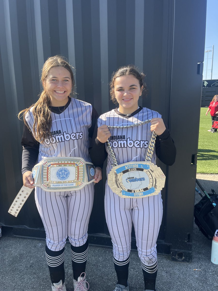 Indiana Bombers 18u Osborne (@18uosborne) on Twitter photo Game 1 Awards: Phenomenal diving catch by <a href="/haleyamador2027/">HaleyAmador2027</a> and a solid pitching performance by <a href="/avazdanowski15/">Ava Zdanowski</a>! 🎉 Game 1 Awards: Phenomenal diving catch by <a href="/haleyamador2027/">HaleyAmador2027</a> and a solid pitching performance by <a href="/avazdanowski15/">Ava Zdanowski</a>! 🎉