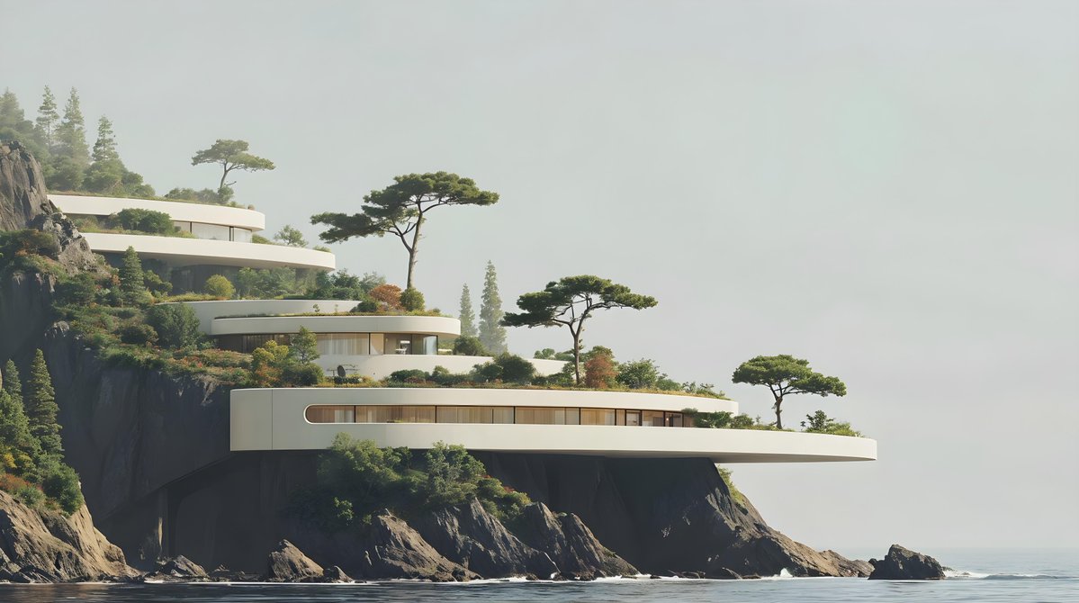 iamnotsrc's tweet image. futuristic architecture with midjourney