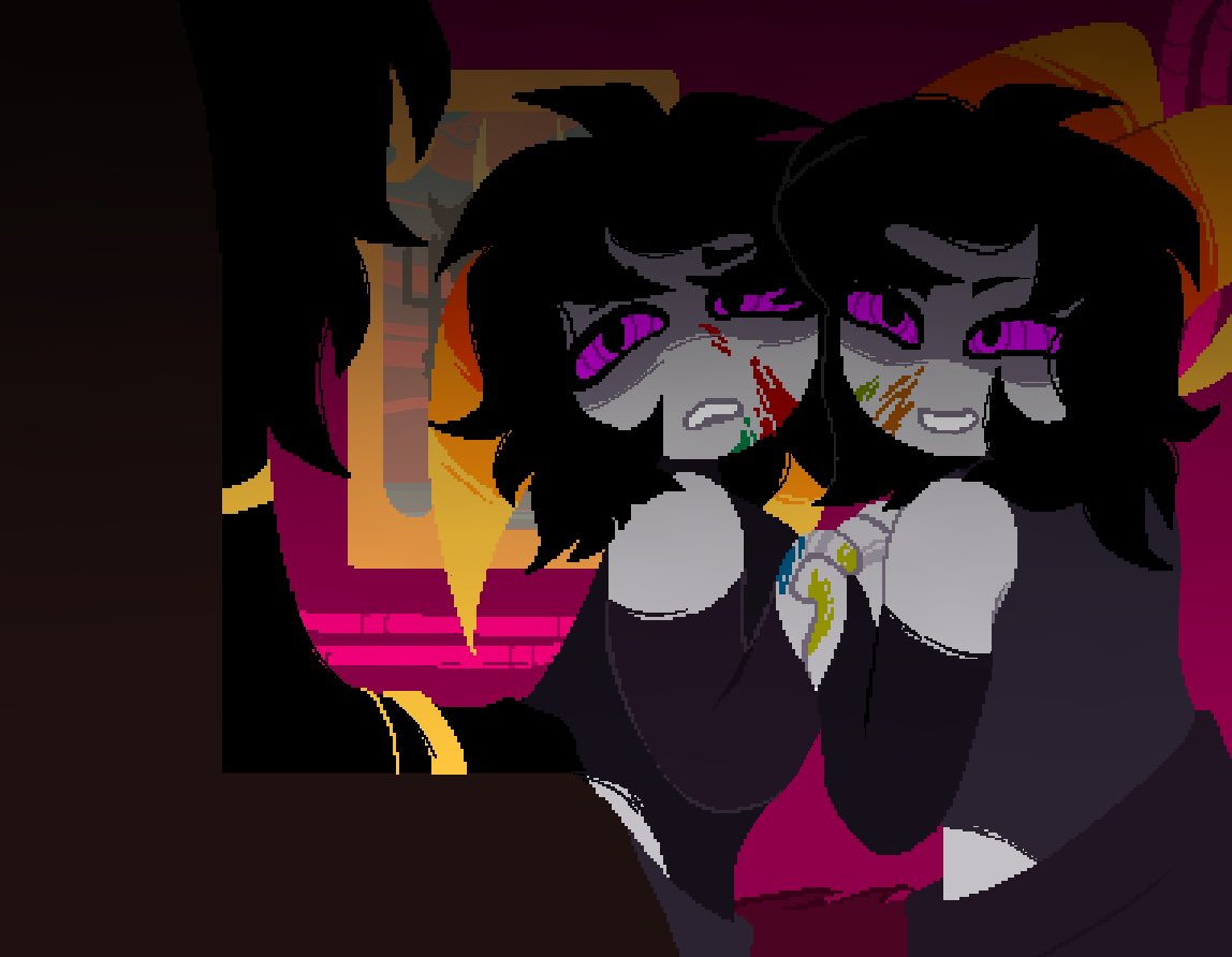 Exowills's tweet photo. Posting these two silly twins, love how they came out so I wanna share #homestuck #originalcharacters https://t.co/4gYbruUtuQ