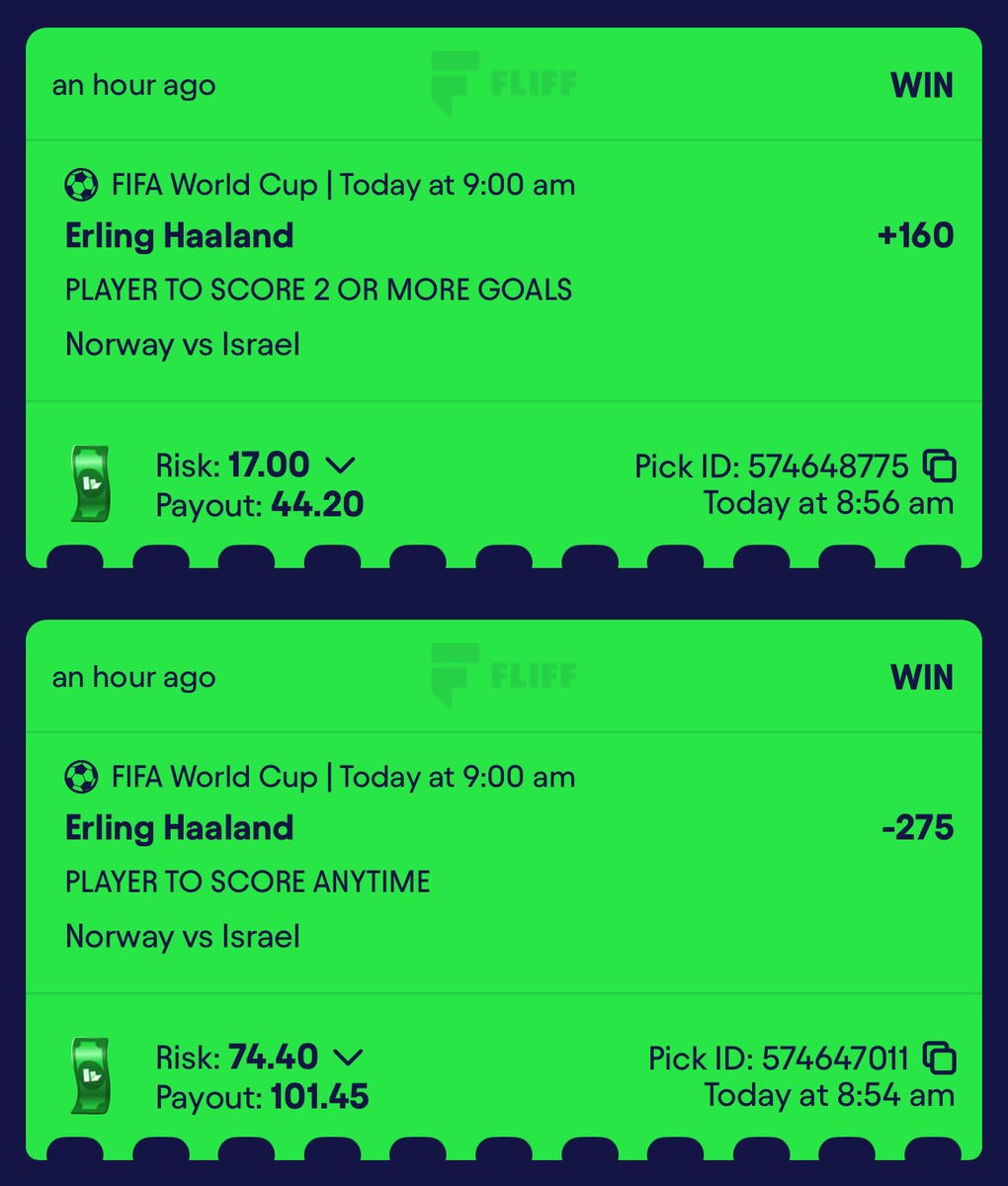 Winible started the morning with CASHHH💰💪🏻 

⬇️TAP IN MY WINIBLE ⬇️

winible.com/thebrandonalva…

HAALAND CASHED US 💰💰
#Haaland #sportsbettingtwitter #SportsBettingX