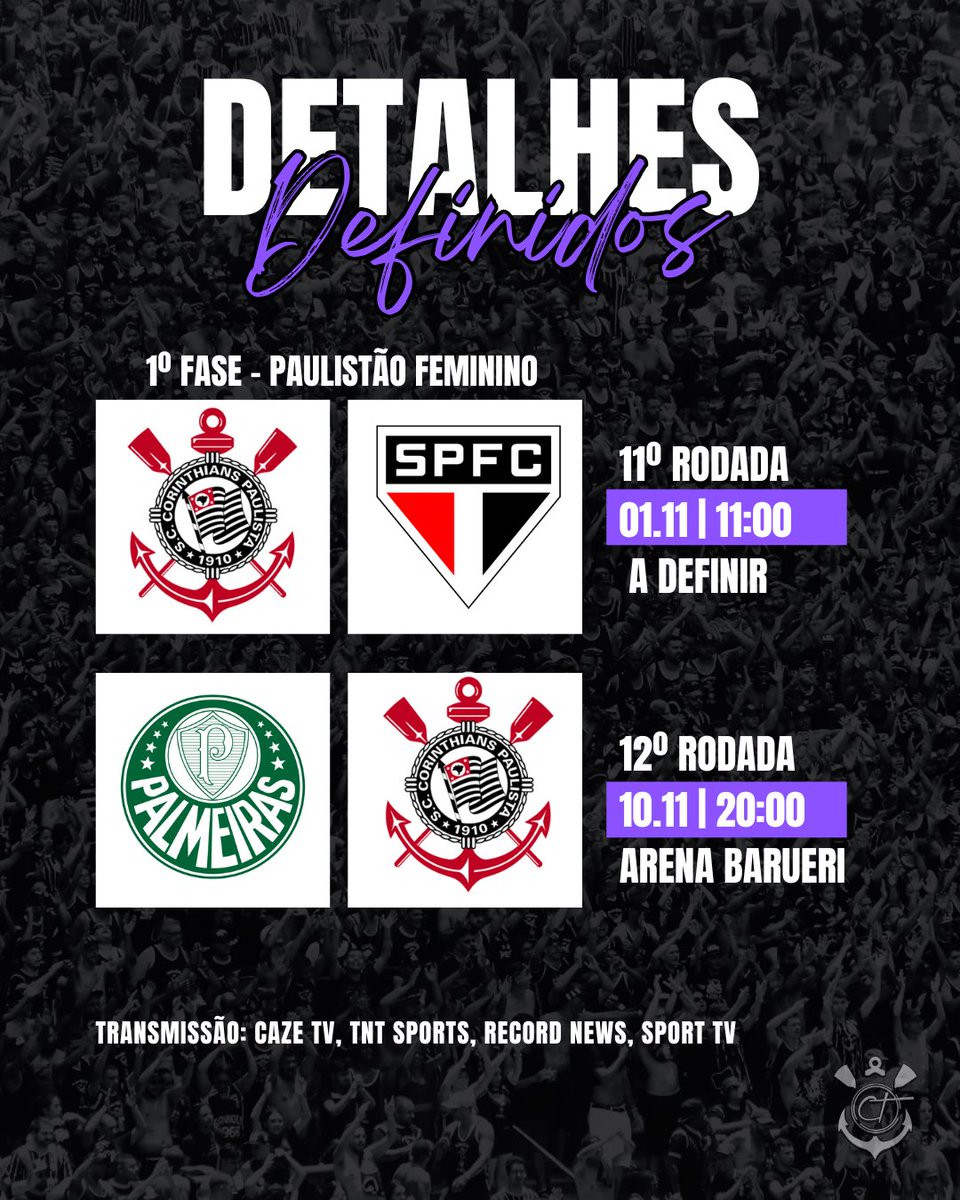 centraldotimao's tweet image. Detalhes dos Clássicos 🏴🏳️
Todos os detalhes dos clássicos do Paulistão Feminino contra as equipes do São Paulo e do Palmeiras.