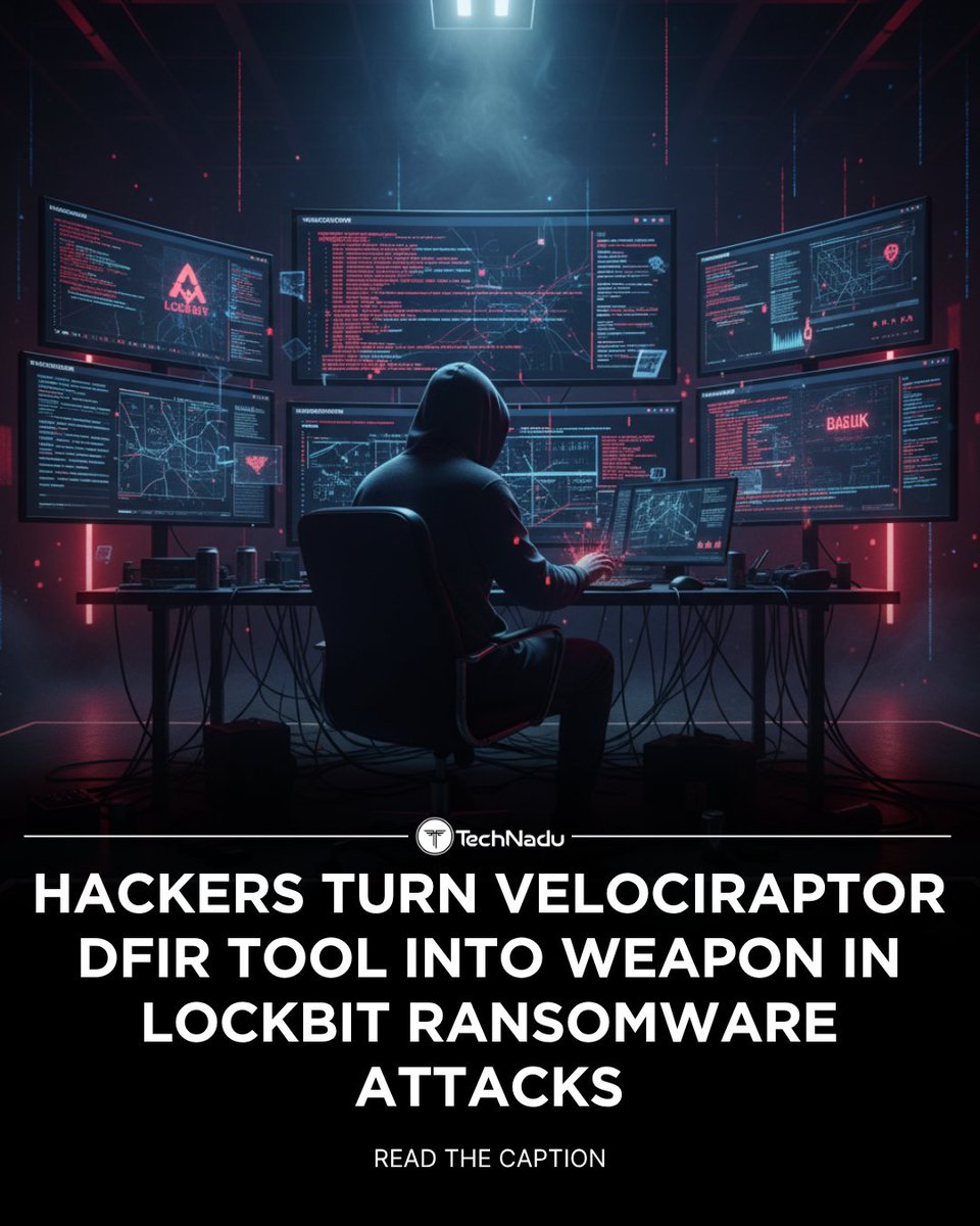 TechNadu's tweet image. 🚨 Hackers are turning Velociraptor DFIR into a cyber weapon.
Sophos &amp;amp; Cisco Talos warn Storm-2603 used it to deploy LockBit, Warlock &amp;amp; Babuk ransomware after exploiting SharePoint flaws.

💬 Should open-source DFIR tools have stricter controls?
Follow @TechNadu for deep-dive…