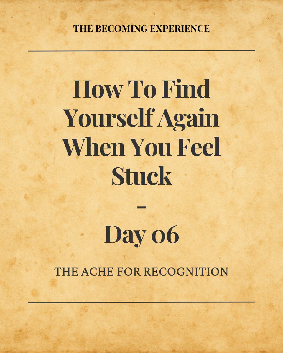 illusory_aether's tweet image. Day 6 of Finding Yourself Again When You Feel Stuck

The Ache for Recognition